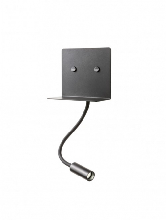 Moderne - Aplică Smarter Moka  01-3211 LED 9W 320 lm + 142 lm 3000K Metal Negru mat IP20