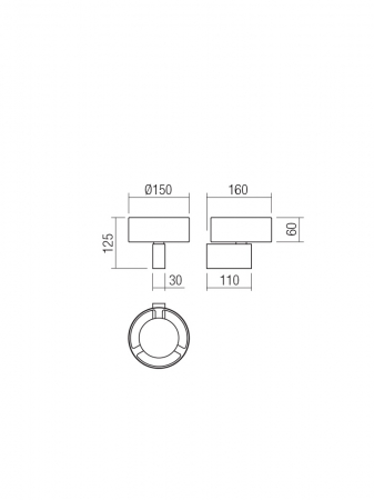 Aplică Smarter Punkt  01-3094 LED 6W 374 lm 3000K Metal Finisat alamă IP20 [1]