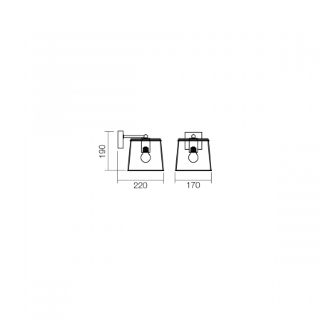 Aplica SMARTER SKETCH 01-1261 E27 1x42W Metal Negru/Cupru IP20 [1]