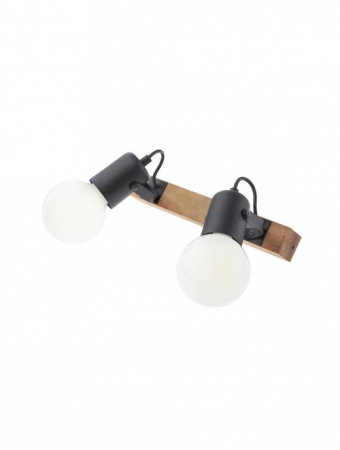 ILUMINAT INTERIOR - Aplica SMARTER TAFFI 01-2416 E27 2x42W Metal Negru mat/Lemn Fag Natur IP20