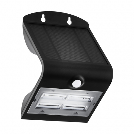 ILUMINAT EXTERIOR - Aplica solara exterior EGLO LAMOZZO 900255, SOLAR-LED 3,2W 440lm 3000K, 4000K, 6000K IP54, Negru, transparent