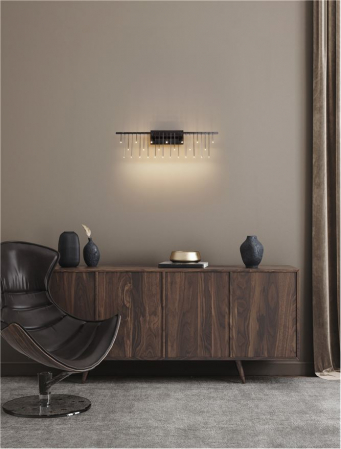 Aplica STELLAR Nova Luce 9186967 LED 11 W, 892 lm, 3000K IP20 Black Chrome [1]