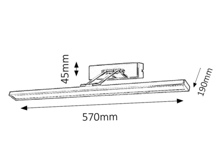 Aplica tablou Rabalux Picture slim LED 12W 466lm 4000 metal chrome stil modern 230V, 50Hz IP20 3908 [1]