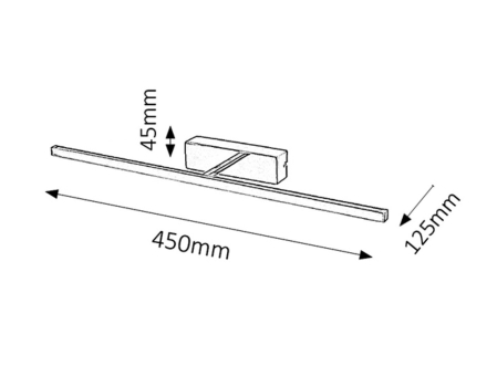 Aplica tablou Rabalux Picture slim LED 8W 321lm 4000 metal chrome stil modern 230V, 50Hz IP20 3909 [3]