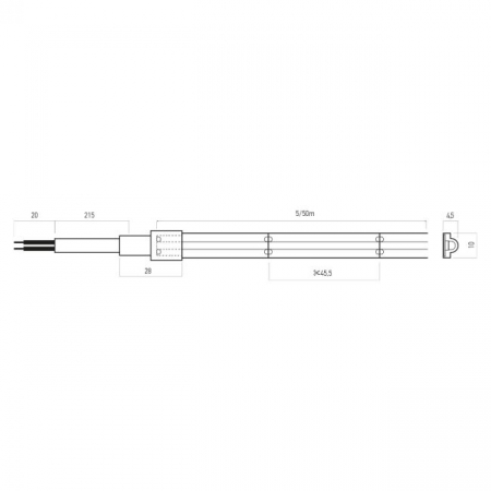 Banda flexibila LED LINEAR COB Arelux xtap 220V IP65 5m 220V AC 60W 286 LED/m 1037 lm/m 6500K IP65 [1]