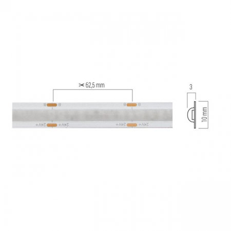 Banda flexibila LED RGB 3:1 0603 (1608) Arelux xsolis RGB IP20 5m 24V DC 65W 672 LED/m RGB IP20 [1]
