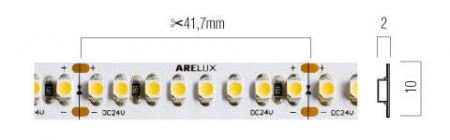 Bandă flexibilă LED SMD Arelux Xribo IP66 5000 mm 192 LED/m 2214 lm/m 18 W/m 2700K CRI80 24V DC IP66 [1]