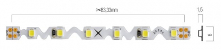 Bandă flexibilă LED SMD Arelux Xribo zigzag IP65 5000 mm 72 LED/m 1570 lm/m 14,4 W/m 4000K CRI80 24V DC IP65 [1]