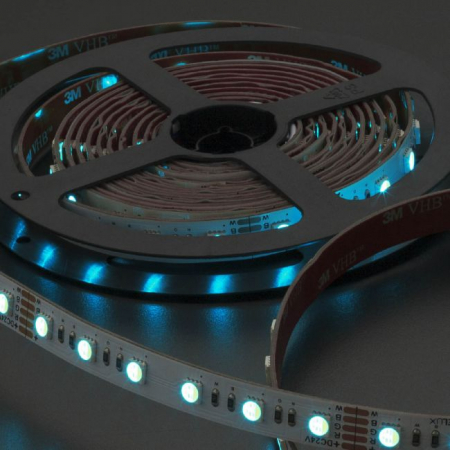 SURSE ILUMINAT - Banda flexibila LED SMD Arelux Xstrip RGB IP20 5000 mm 60 LED/m R 25 lm/W, G 53 lm/W, B 15 lm/W 14,4 W/m RGB + 3000K  24V DC IP20