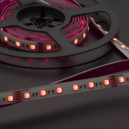 SURSE ILUMINAT - Banda flexibila LED SMD Arelux Xstrip RGB IP65 5000 mm 60 LED/m R 360 lm/m, G 760 lm/m, B 220 lm/m 14,4 W/m RGB+3000K  24V DC IP65