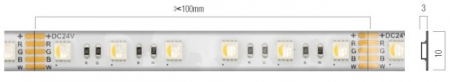 Banda flexibila LED SMD Arelux Xstrip RGB IP65 5000 mm 60 LED/m R 360 lm/m, G 760 lm/m, B 220 lm/m 14,4 W/m RGB+3000K  24V DC IP65 [1]