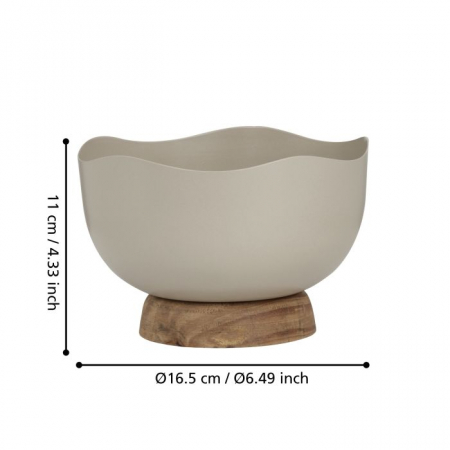 Bol EGLO MONYWA 427508 Lemn Metal Beige Natural  Ø165 mm  [2]