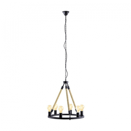 BLACK FRIDAY - Candelabru EGLO Findlay 49694, E27 6x60W, Negru