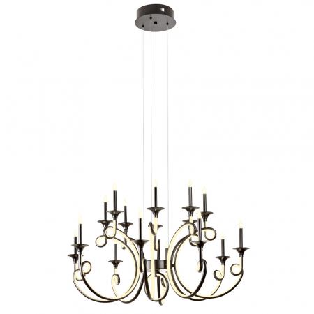 Moderne - Candelabru Incanti Chateau LED 119W 3000K 7896lm Aluminiu Negru mat IP20
