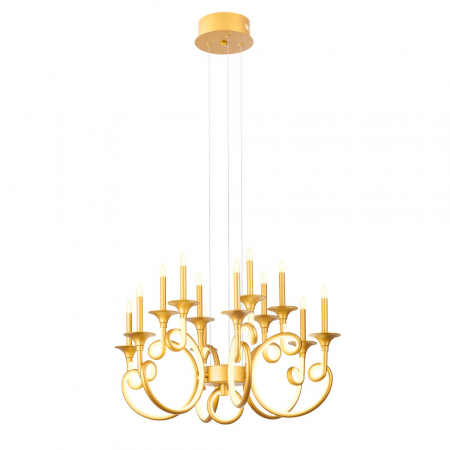 Moderne - Candelabru Incanti Chateau LED 69W 3000K 4560lm Aluminiu auriu mat IP20