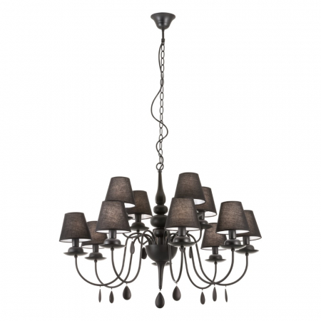 Moderne - Candelabru Incanti Elizee IEL C12 22 06 E14 12x28W Metal BLACK IP20