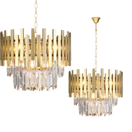Moderne - Candelabru Milagro Aspen  6xE14 40W   230V/50Hz Gold Metal & Cristal IP20