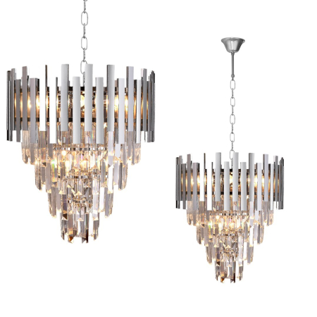 Moderne - Candelabru Milagro Aspen  9xE14 40W   230V/50Hz Chrome Metal & Cristal IP20