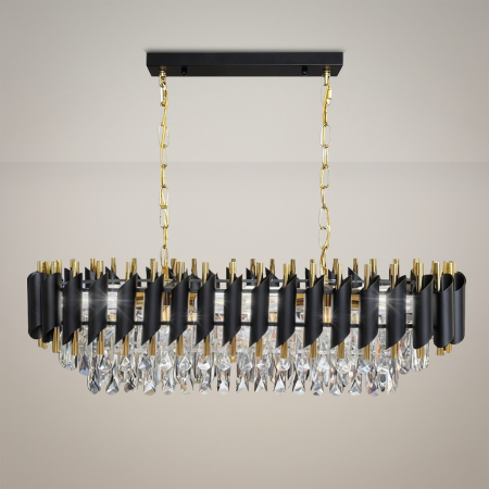 ILUMINAT - Candelabru Milagro Cristal  10xE14 max 10W    230V/50Hz Black & Gold Metal & Cristal IP20