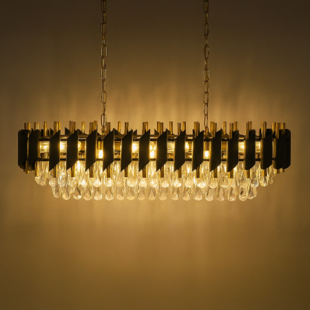 Candelabru Milagro Cristal  10xE14 max 10W    230V/50Hz Black & Gold Metal & Cristal IP20 [1]