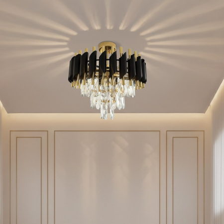 Candelabru Milagro Cristal  5xE14 max 10W    230V/50Hz Black & Gold Metal & Cristal IP20 [3]