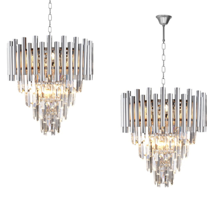 Moderne - Candelabru Milagro Madison  9xE14 40W   230V/50Hz Chrome Metal & Cristal IP20