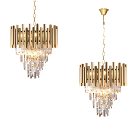 Moderne - Candelabru Milagro Madison  9xE14 40W   230V/50Hz Gold Metal & Cristal IP20