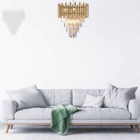 Candelabru Milagro Madison  9xE14 40W   230V/50Hz Gold Metal & Cristal IP20 [6]
