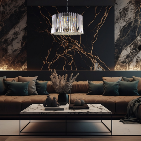 Candelabru Milagro Ritz  12xE14 max 40W   230V/50Hz Chrome Metal & Cristal IP20 [3]