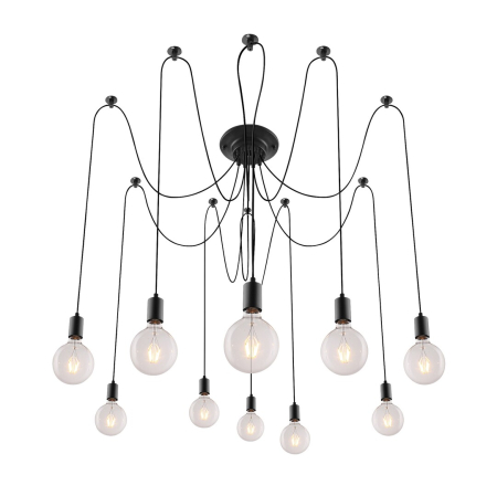 ILUMINAT - Candelabru Rabalux Caspar E27 E27 10x MAX 60W   plastic mat black stil industrial 230V, 50Hz IP20 2224