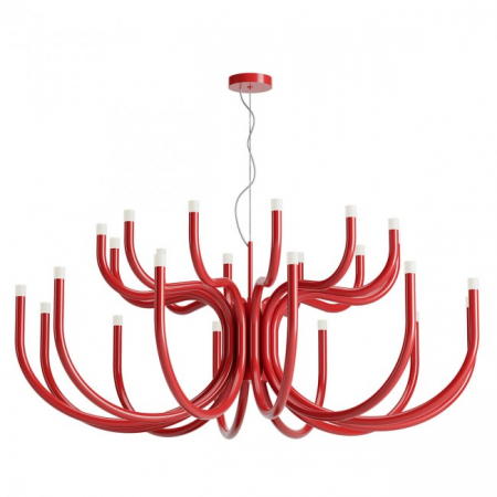 BLACK FRIDAY 2024 - Candelabru Redo Luxor 01-3237 LED 108W 8132 lm 3000K Metal&Aluminiu Rosu Dimabil Triac IP20