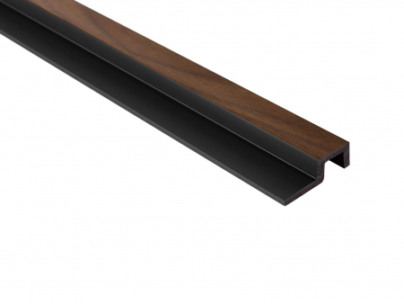PROFILE DECORATIVE - Capat dreapta panou riflat Polimer Rigid Polyforce Mardom Largo 2700x62x20mm L0304R Dark Oak