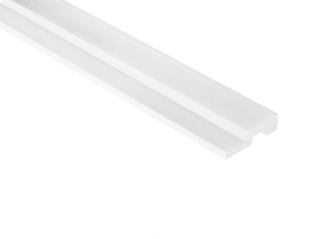 PROFILE DECORATIVE - Capat dreapta panou riflat Polimer Rigid Polyforce Mardom Medio 2700x45x12mm L0201R Alb mat
