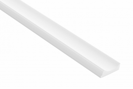 Riflaje - Capat drept panou riflat Polimer Rigid Polyforce Mardom Lumio 2700x31x11,5mm WP002R Alb mat