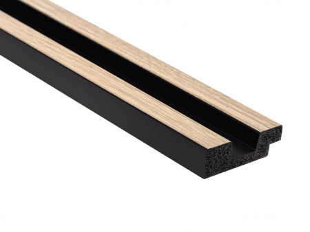 PROFILE DECORATIVE - Capat stang panou riflat Polimer Rigid Polyforce Mardom Stretto 2700x36x12mm L0102L Light Oak