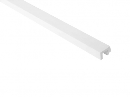 Riflaje - Capat stanga panou riflat Polimer Rigid Polyforce Mardom Largo 2700x31x20mm L0301L Alb mat