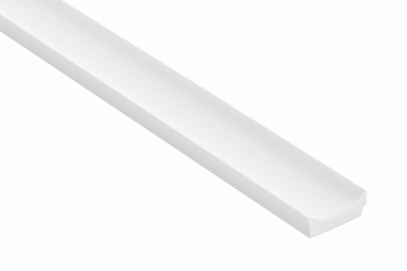 Riflaje - Capat stanga panou riflat Polimer Rigid Polyforce Mardom Lumio 2700x31x11.5mm WP002L Alb mat