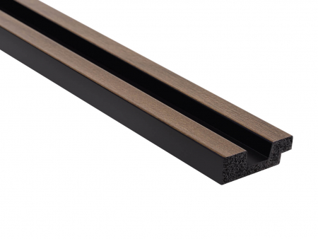 PROFILE DECORATIVE - Capat stanga panou riflat Polimer Rigid Polyforce Mardom Stretto 2700x36x12mm L0104L Dark Oak