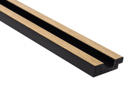 PROFILE DECORATIVE - Capat stanga panou riflat Polimer Rigid Polyforce Mardom Stretto 2700x36x12mm L0105L Natural Oak