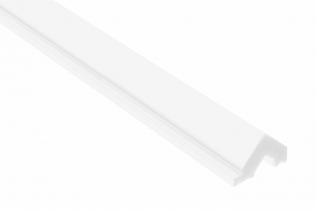 Riflaje - Capat stanga panou riflat Polimer Rigid Polyforce Mardom Vivid 2700x21x16mm WP003R Alb mat