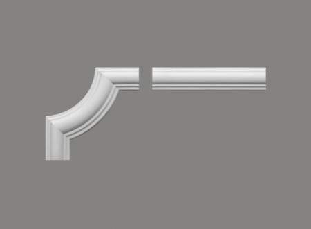PROFILE DECORATIVE - Coltar Polimer Rigid Polyforce Mardom MD002-10 154x40 mm