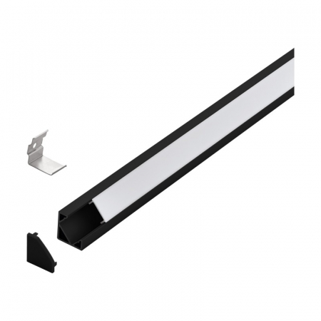 BLACK FRIDAY 2024 - Profil de colt banda LED 2 EGLO 98963, Negru