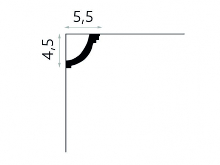 Cornisa Poliuretan Mardom MDB063 45x55x2000 mm [2]