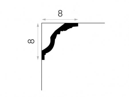 Cornisa Poliuretan Mardom MDB102 80x80x2000 mm [2]