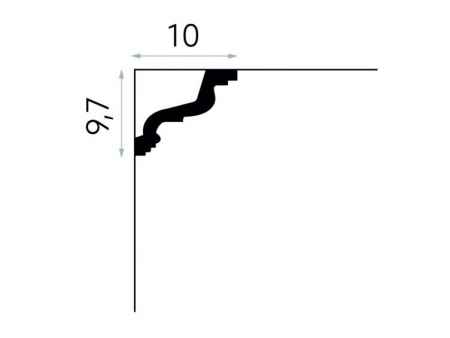 Cornisa Poliuretan Mardom MDB118 100x97x2000 mm [2]
