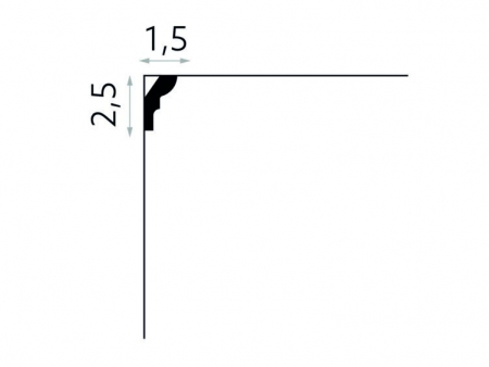 Cornisa Poliuretan Mardom MDB180 25x15x2000 mm [2]