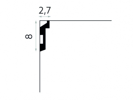 Cornise Polimer Rigid Polyforce Mardom MD024 80x27x2000 mm [3]