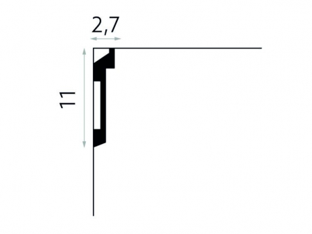 Cornise Polimer Rigid Polyforce Mardom MD025 110x27x2000 mm [2]