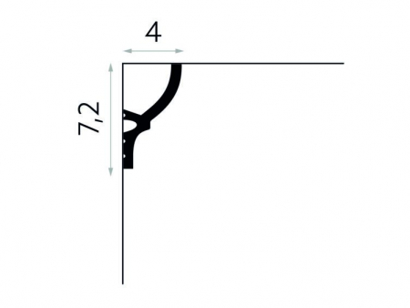 Cornise Polimer Rigid Polyforce Mardom MD070 72x40x2000 mm [3]