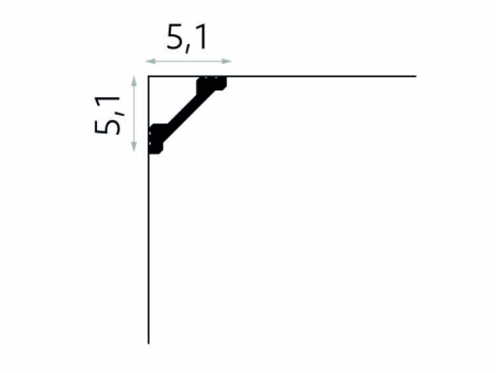 Cornise Polimer Rigid Polyforce Mardom MD368 51x51x2000 mm [3]